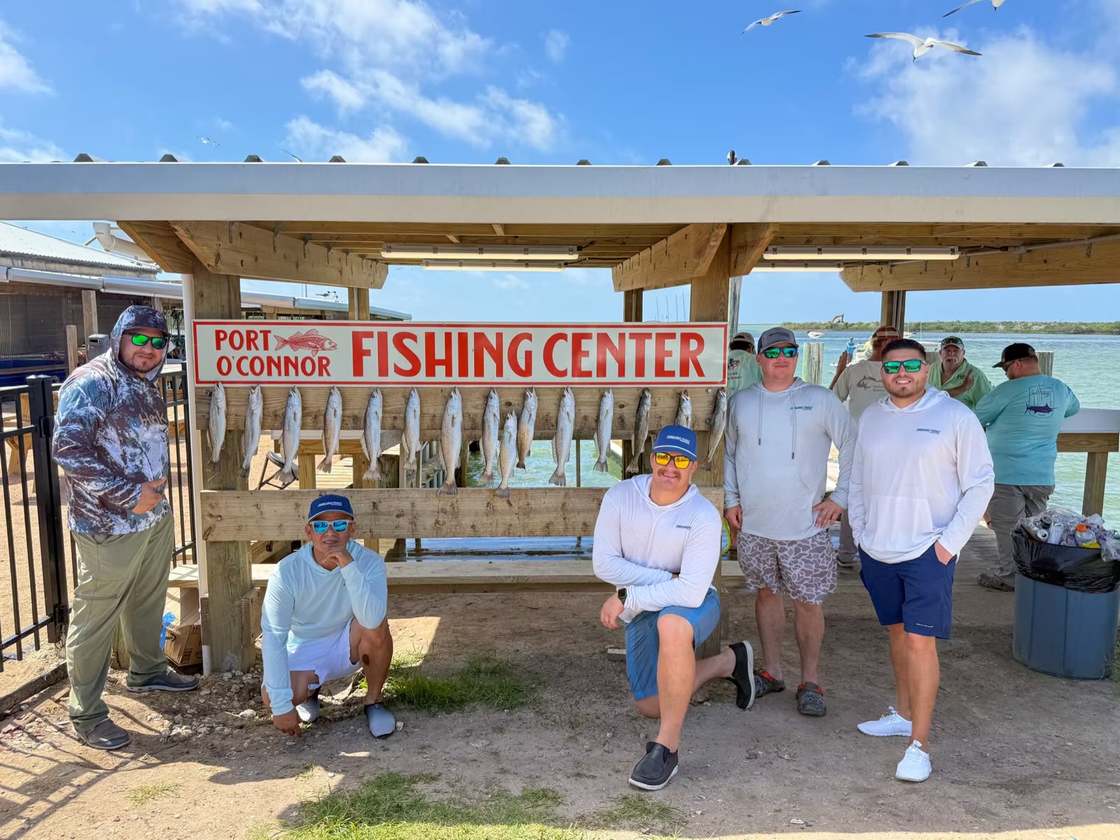 Port O'Connor fishing group after a coordinated guided trip