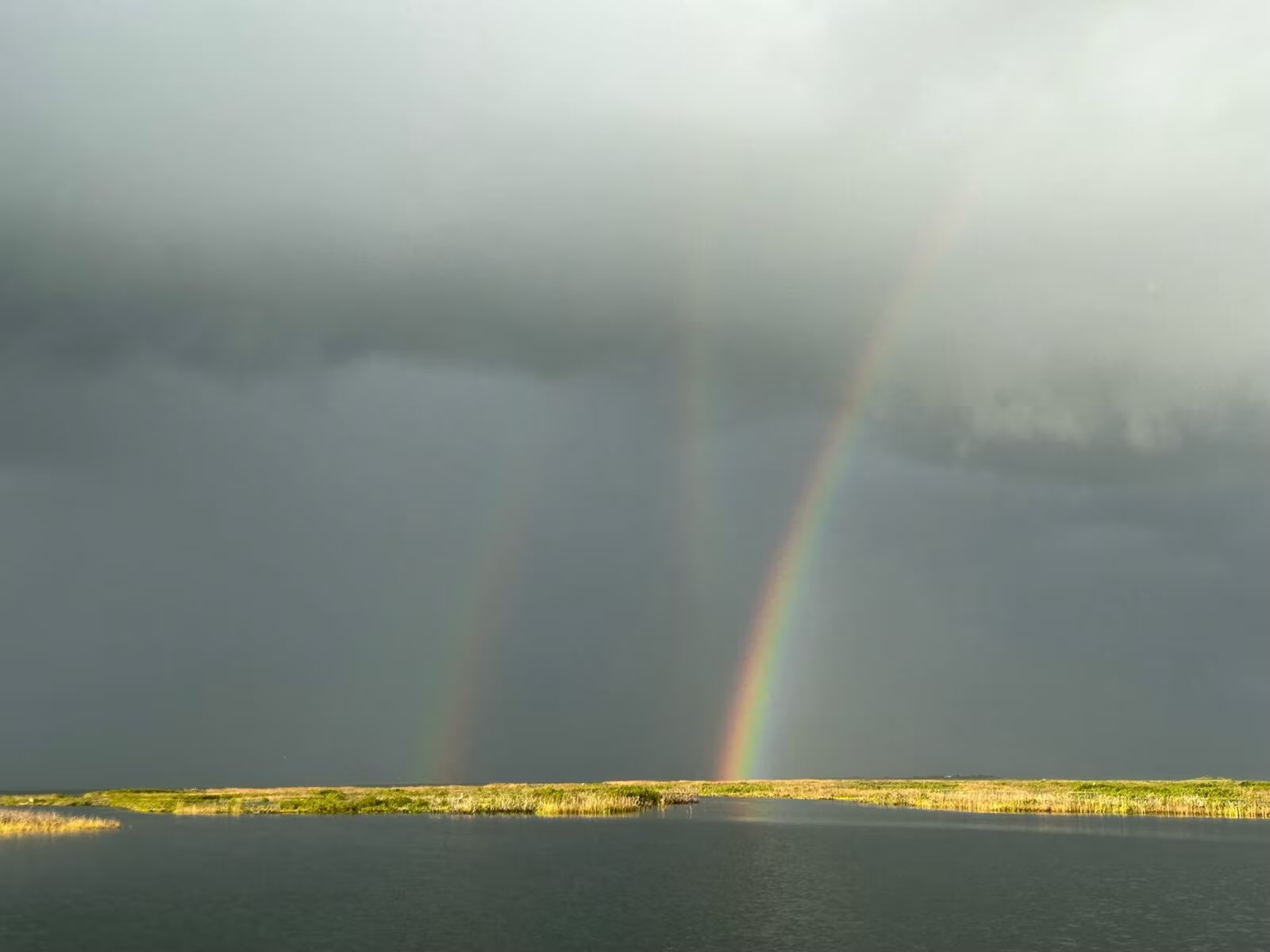 Changing weather over Matagorda Bay near Port O'Connor