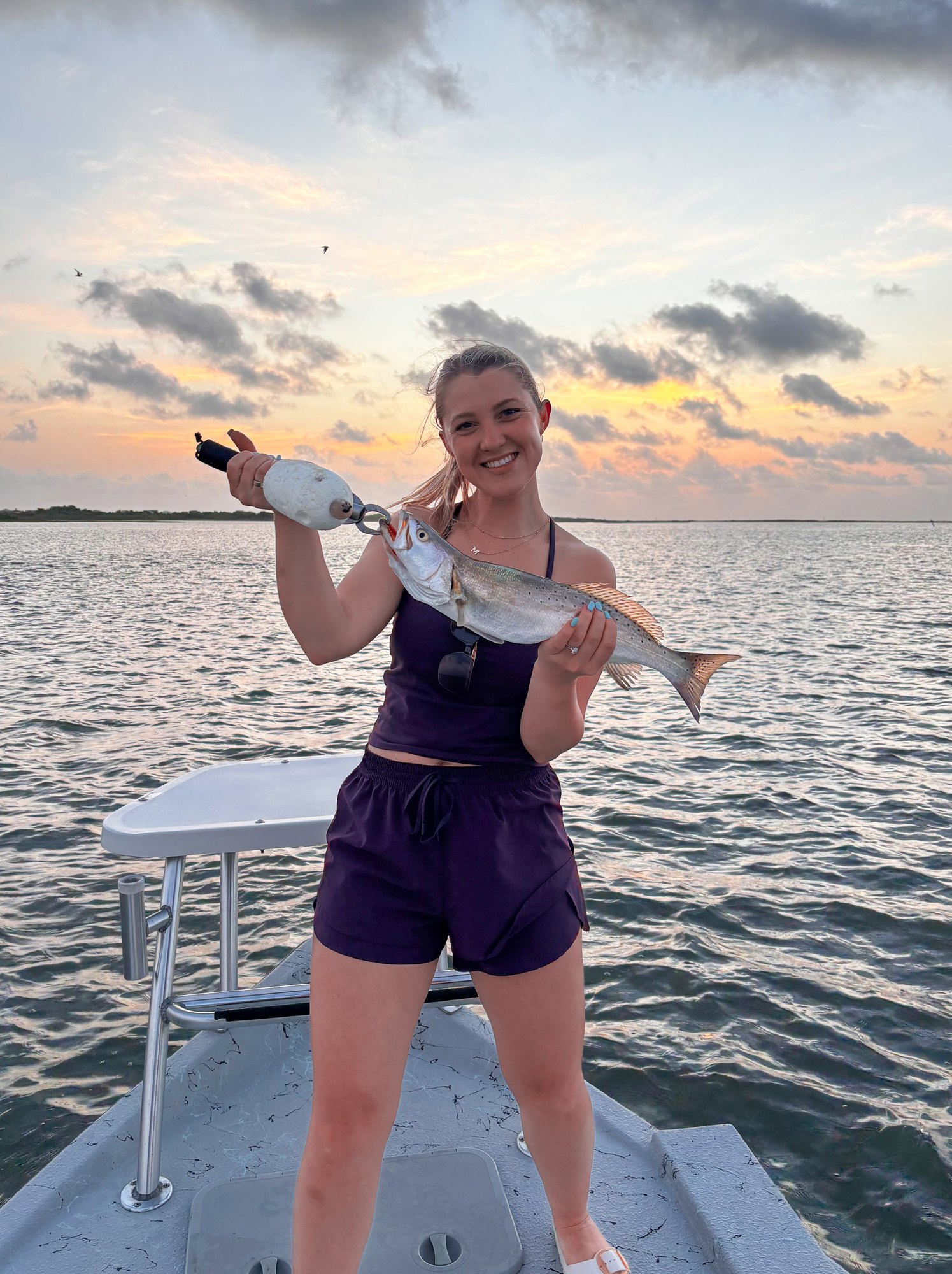 Speckled trout catch from a guided bay trip